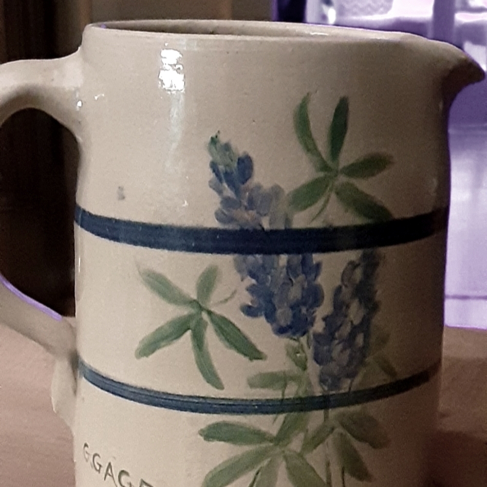 Handmade clay pitcher/vase